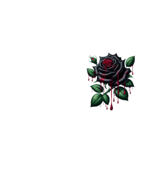 Death rose minta neonsárga pólón