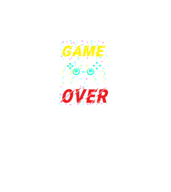 GAME OVER minta fekete pólón