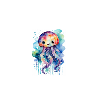 Jellyfish minta fekete pólón