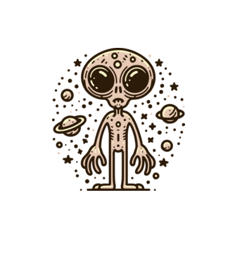 alien-8589430 minta homokszín pólón