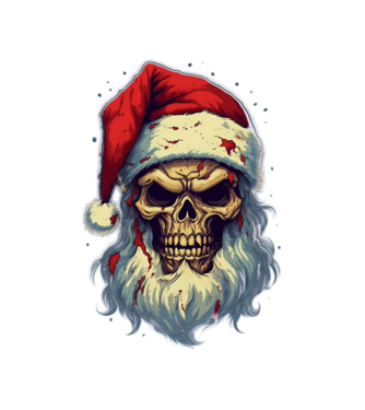 santa minta fekete pólón