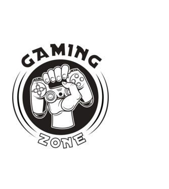 GamerZone minta fekete pólón
