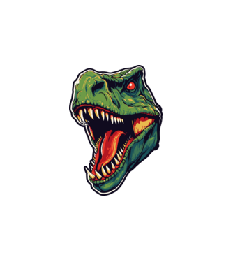 Dino minta fehér pólón