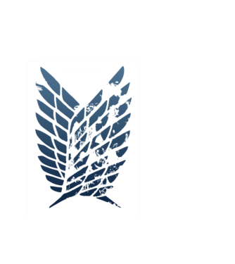 Attack on Titan logo minta fehér pólón