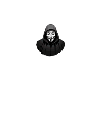 anonymous minta fekete pólón