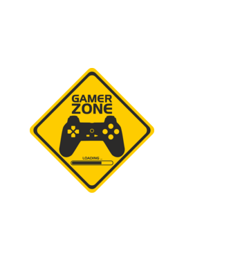 Gamer Zóna minta fekete pólón