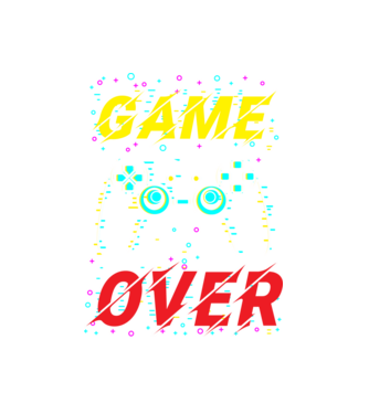 GAME OVER minta fehér pólón