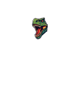 Dino minta fekete pólón