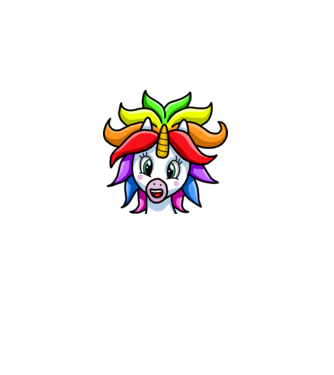 unicorn minta fekete pólón