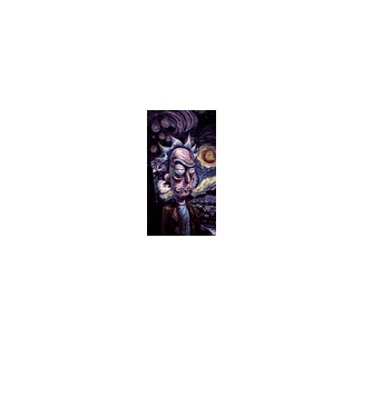 Rick and morty minta fekete pólón