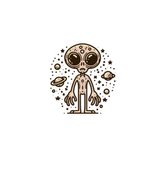 alien-8589430 minta világos rózsaszín pólón