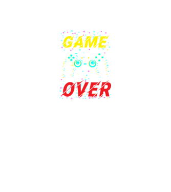 GAME OVER minta fekete pólón