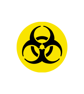biohazard minta homokszín pólón