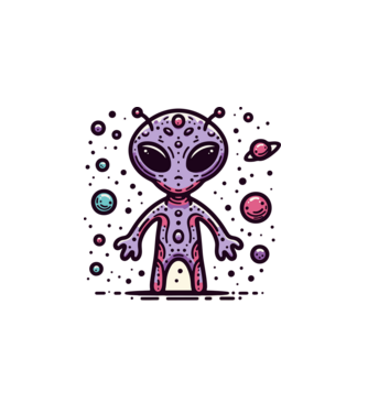 alien-8589447 minta fehér pólón