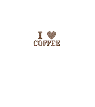 Coffee minta fehér pólón