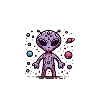 alien-8589447 minta fehér pólón