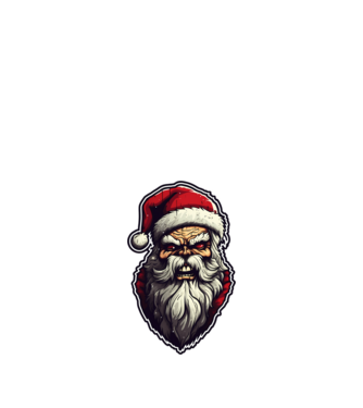 santa minta fekete pólón