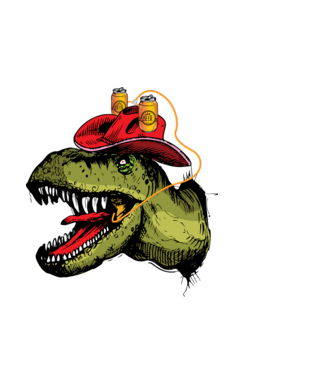 DINO ÉS SÖR minta fekete pólón
