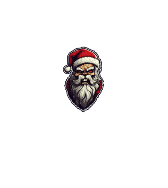 santa minta fekete pólón