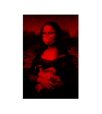 Mona lisa minta fekete pólón