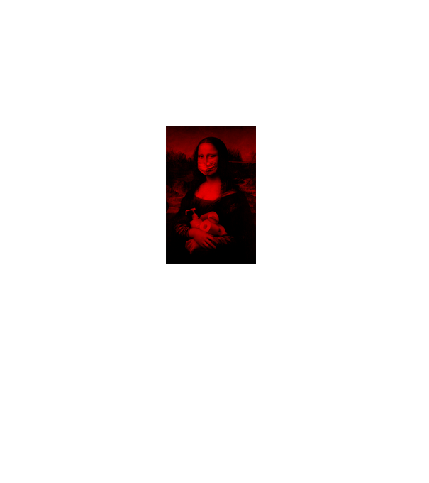 Mona lisa minta fekete pólón