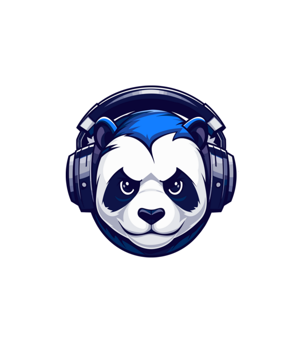 panda gamer minta fehér pólón