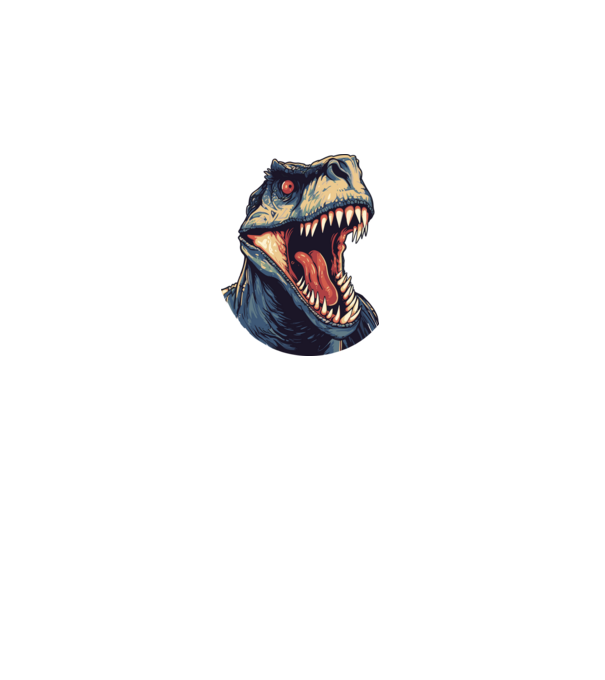 Dino minta fekete pólón