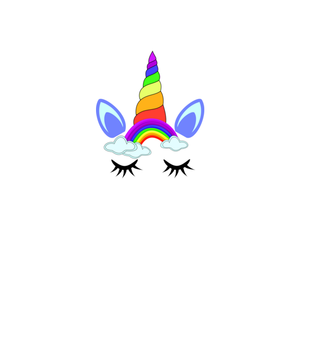 unicorn minta fehér pólón