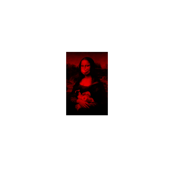 Mona lisa minta fekete pólón