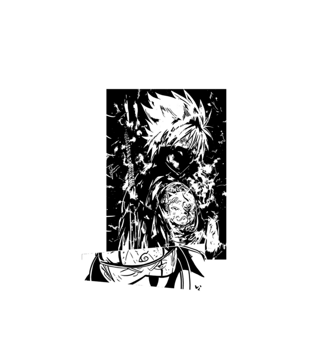 Kakashi minta fehér pólón