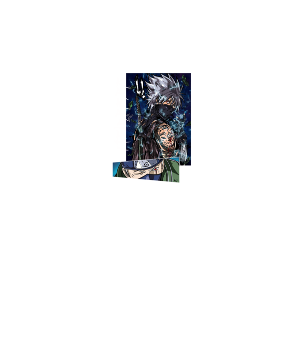 Kakashi minta sötétkék pólón