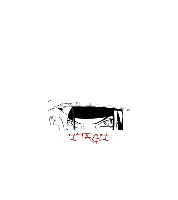 Itachi minta fekete pólón