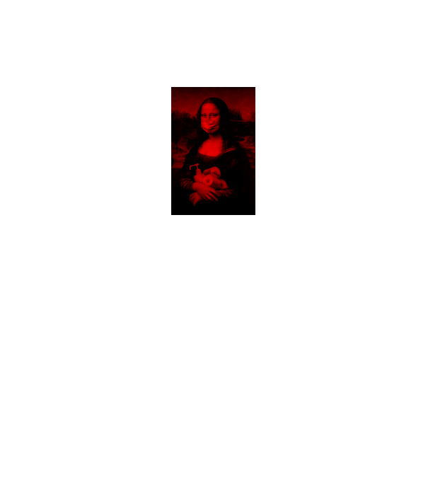 Mona lisa minta királykék pólón