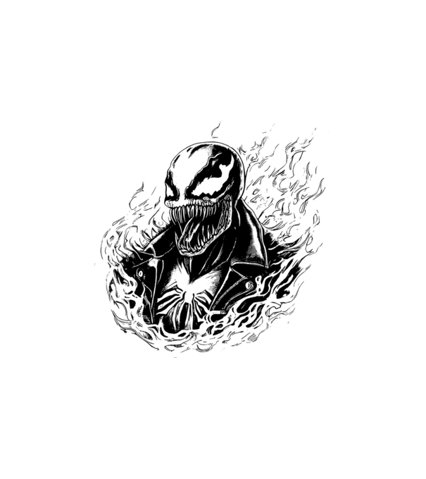 Venom_as_GhostRider minta fehér pólón