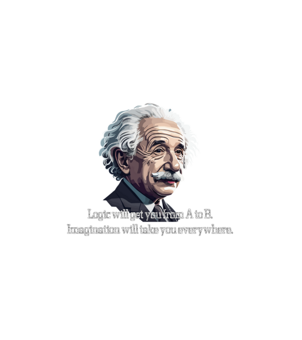 EINSTEIN minta fehér pólón