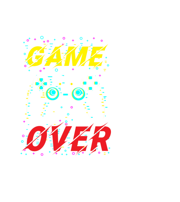 GAME OVER minta fekete pólón