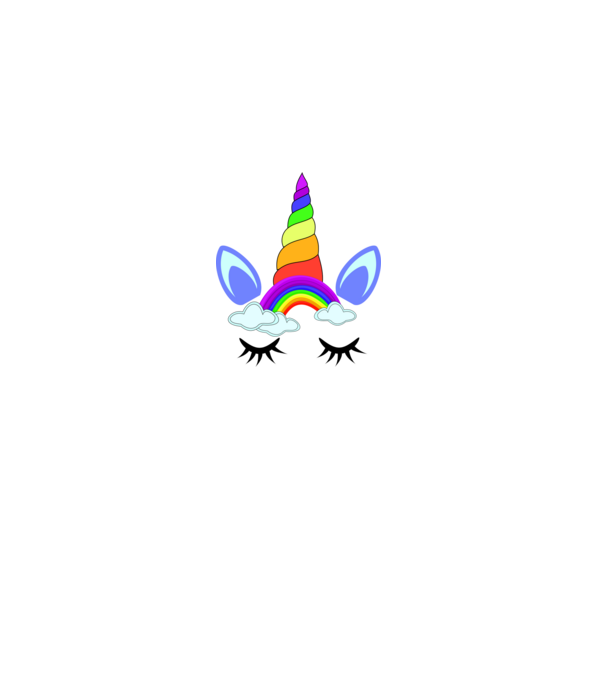 unicorn minta fehér pólón