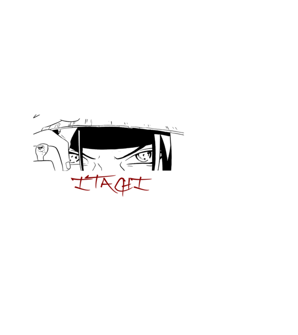 Itachi minta fekete pólón