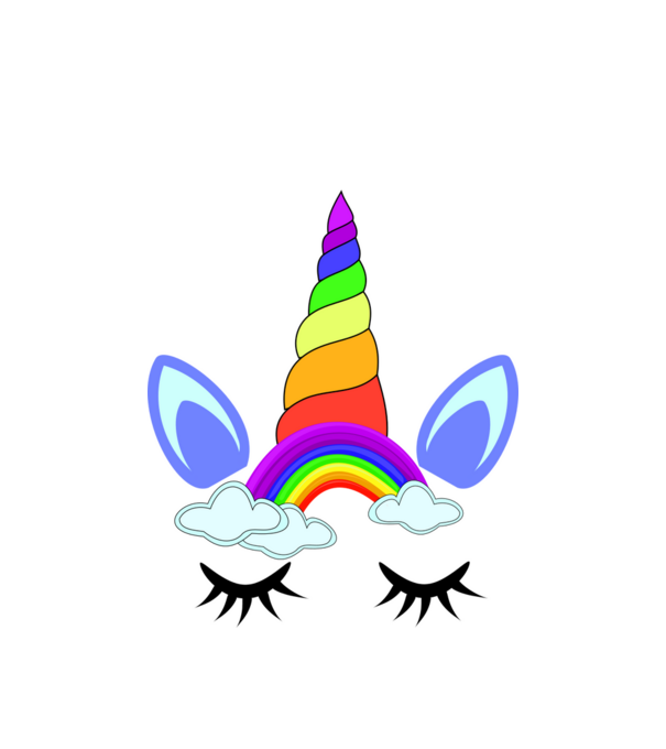 unicorn minta fehér pólón