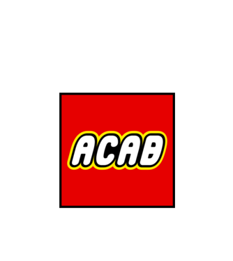 ACAB minta fehér pólón