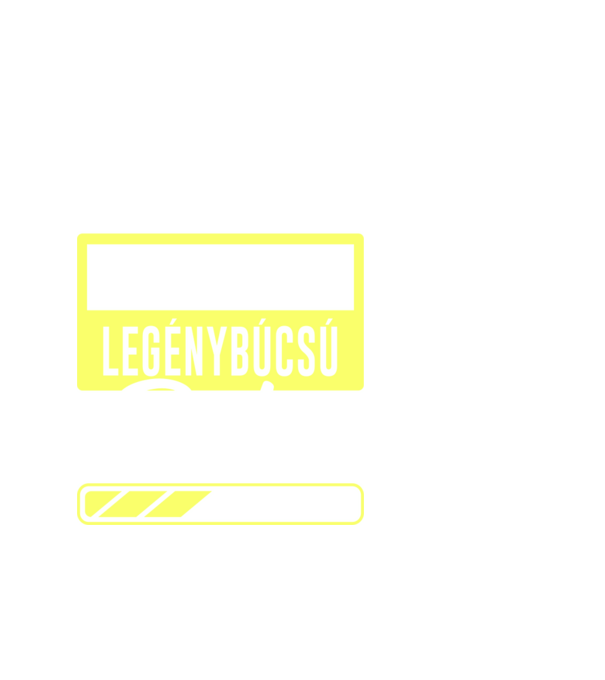Vigyázat legénybúcsú minta fekete pólón
