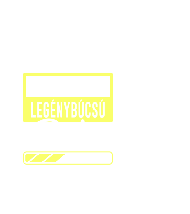 Vigyázat legénybúcsú minta fekete pólón