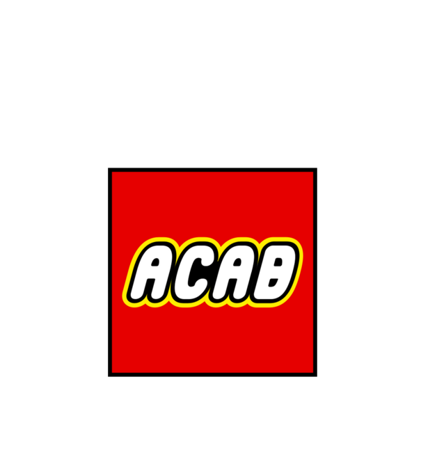ACAB minta fehér pólón