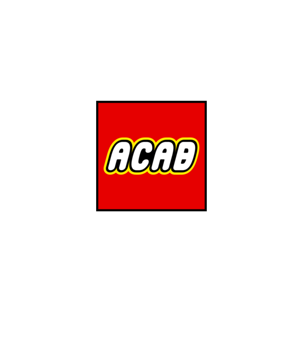 ACAB minta fehér pólón