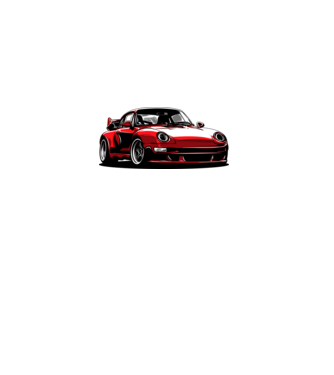 porsche 911 minta világoskék pólón