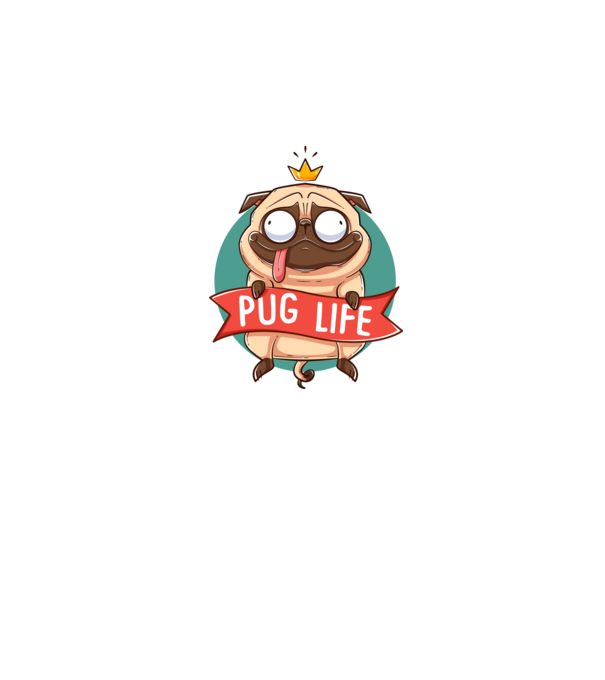 Pug Life minta szürke pólón