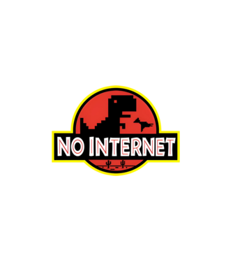 No internet minta fehér pólón