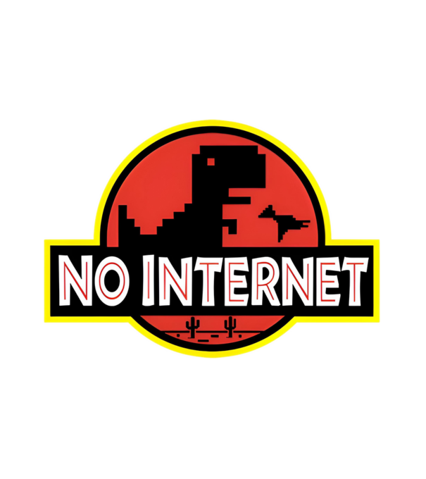 No internet minta fehér pólón
