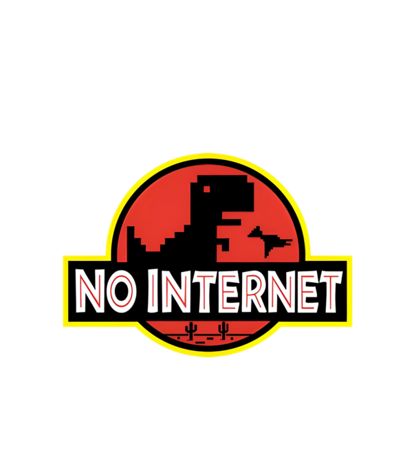 No internet minta fehér pólón
