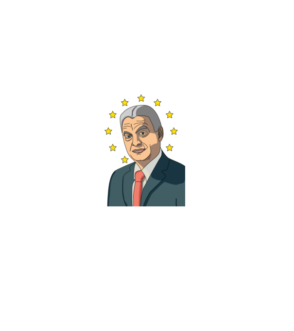Orbán Viktor EU minta királykék pólón